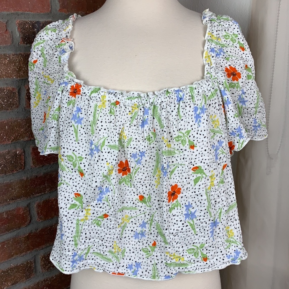 Lou & Grey Floral Crop Top, S - Picture 3 of 11